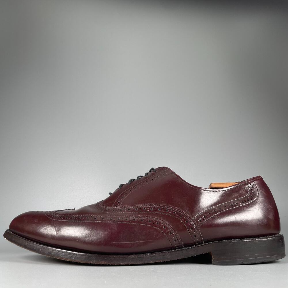 Allen Edmonds Chester Mens 13 Oxblood Burgundy Leather Oxford Wingtip Dress Shoe